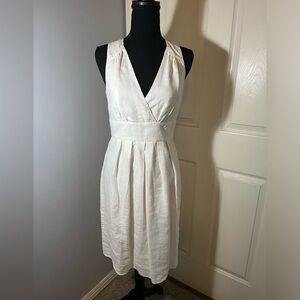 Classic summer silhouette in white linen